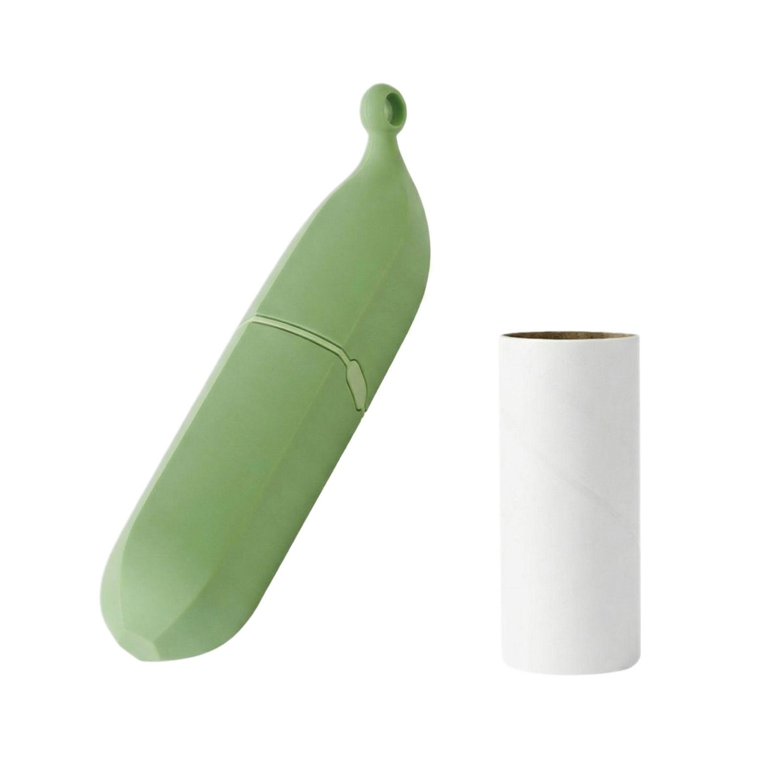 Peelable, Portable Banana-shaped Lint Roller – Household And Pet Hair Remover, Compact, Travel-friendly Lint Roller For Clothing And Fabric зелёный