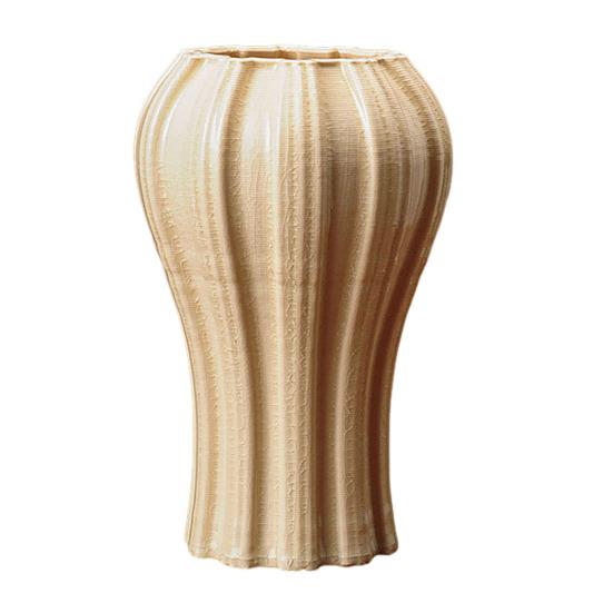 Painted Ceramic Vase Desktop Stripe Art Vase Decorative Flower Vase for Flower Arrangement Living Room Bedroom Decor
