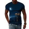 Summer Landscape Pattern T-shirts Casual Personality Hip-hop Trend Round Neck Tees Fashion Men's Street Cool Short-sleeve Top