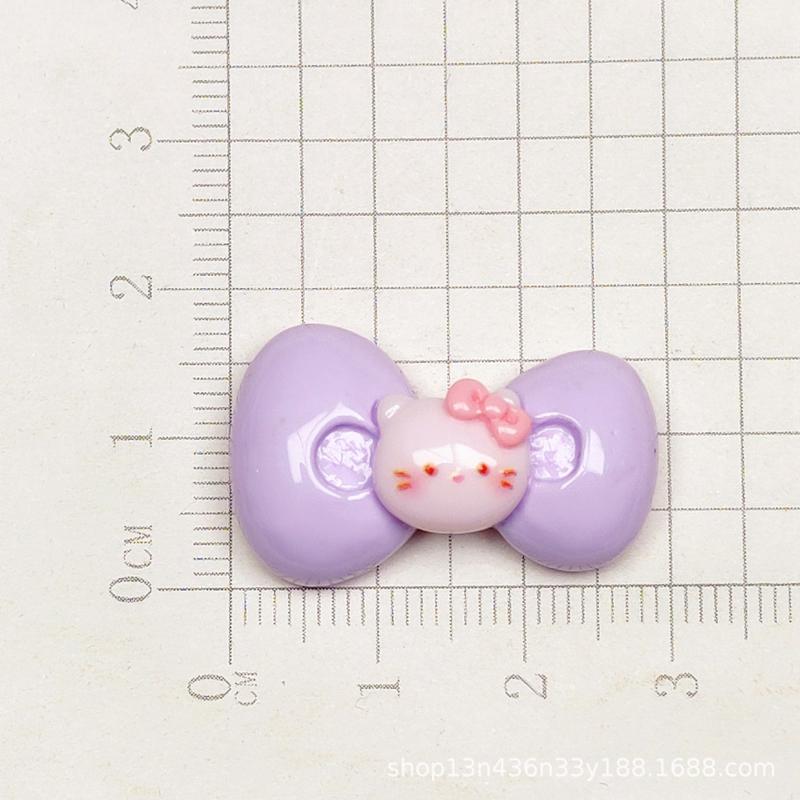 

10Pcs Latest Cute Animation Animal Bright Resin Cat Bow Series Scrapbook Diy Bow Decoration Accessories Crafts A133