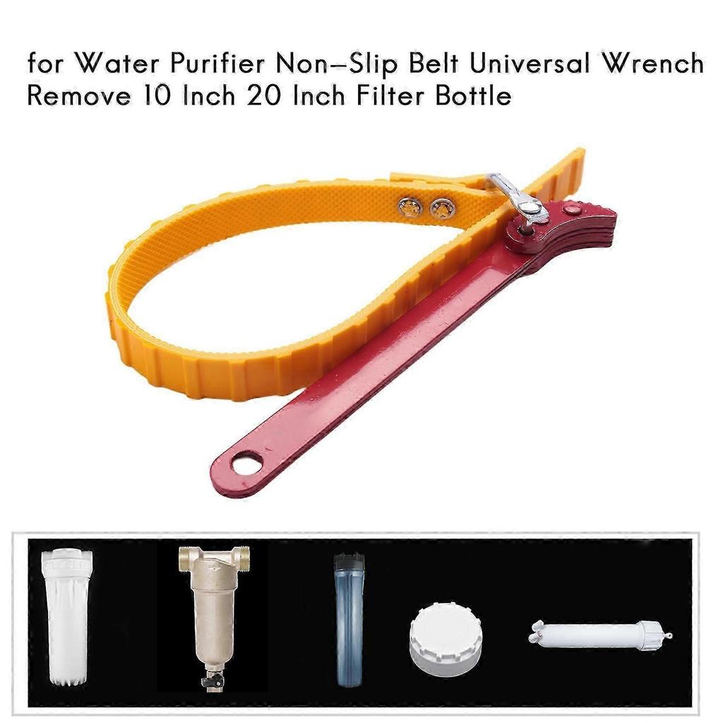 Universeller Filterflaschenschlüssel für Wasserfilter Anti-Rutsch-Gürtel Universalschlüssel Entfernen 10 Zoll 20 I