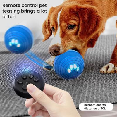 Bola Interativa para Cães Brinquedo Inteligente com 4 Modos Cães Pequenos Médios Rolamento Automático Quicando À Prova d'Água Recarregável Brinquedo para Cães