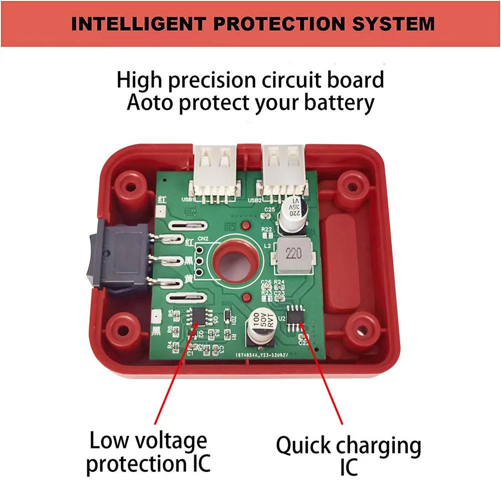 Wireless LED Work Light 5inch  48LED 7200LM Dual USB Port for Milwaukee Cordless M18 18V Battery