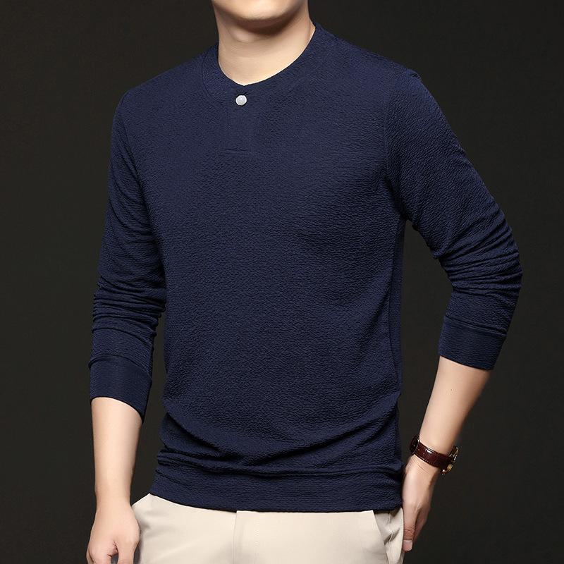 Autumn Men s Long Sleeve Hoodie Crew Neck Loose Fit T-Shirt Top M