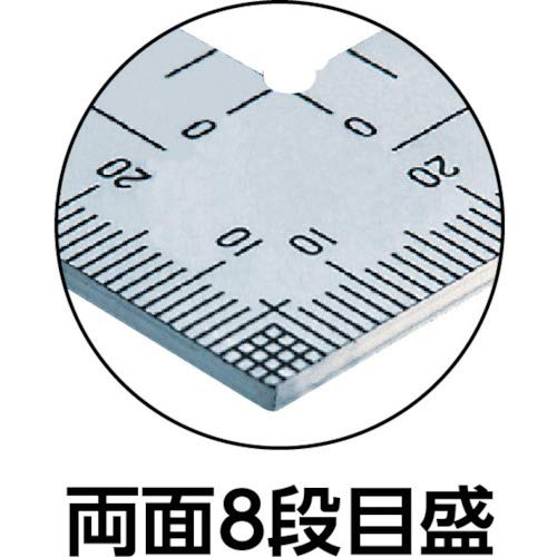 Shinwa Sokutei 11481 Thick Width 19.7 inches (50 cm), 8 Level Scale