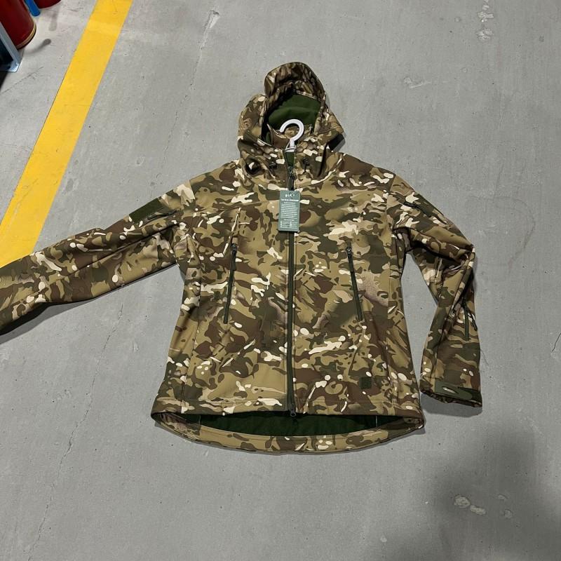 Camouflage Softshell Jacket Pants Set Fleece Lined Waterproof Windproof Outdoor Travel