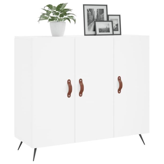 VidaXL White Buffet 90x34x80 Cm Engineered Wood 828076