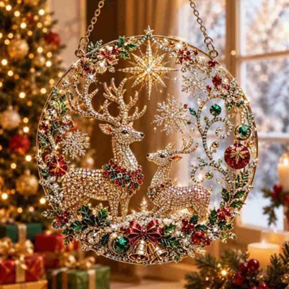 Pearl Beads Christmas Diamond Painting Set Diamond Painting Pendant  Christmas Decoration