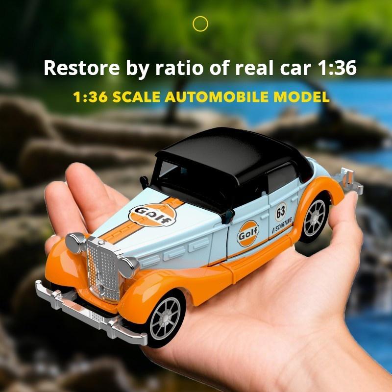 Classic Bay Vintage Vintage Car Alloy Power Toy Car Model Boy Volkswagen Car Model Children's Simulation Kid's Gift