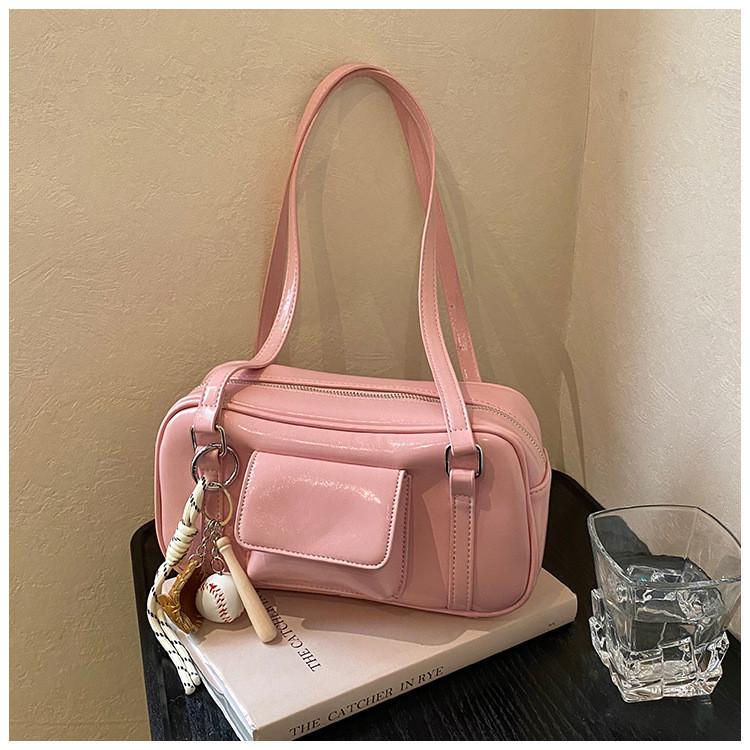 IELGY Ladies Underarm Bag All-Match One-Shoulder Portable Bowling Bag No Pendant