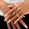 Stylish Geometric Designs Gemstones Rings Craft from Sturdy Metal Materials for a Touch of Elegant and Unique Styles