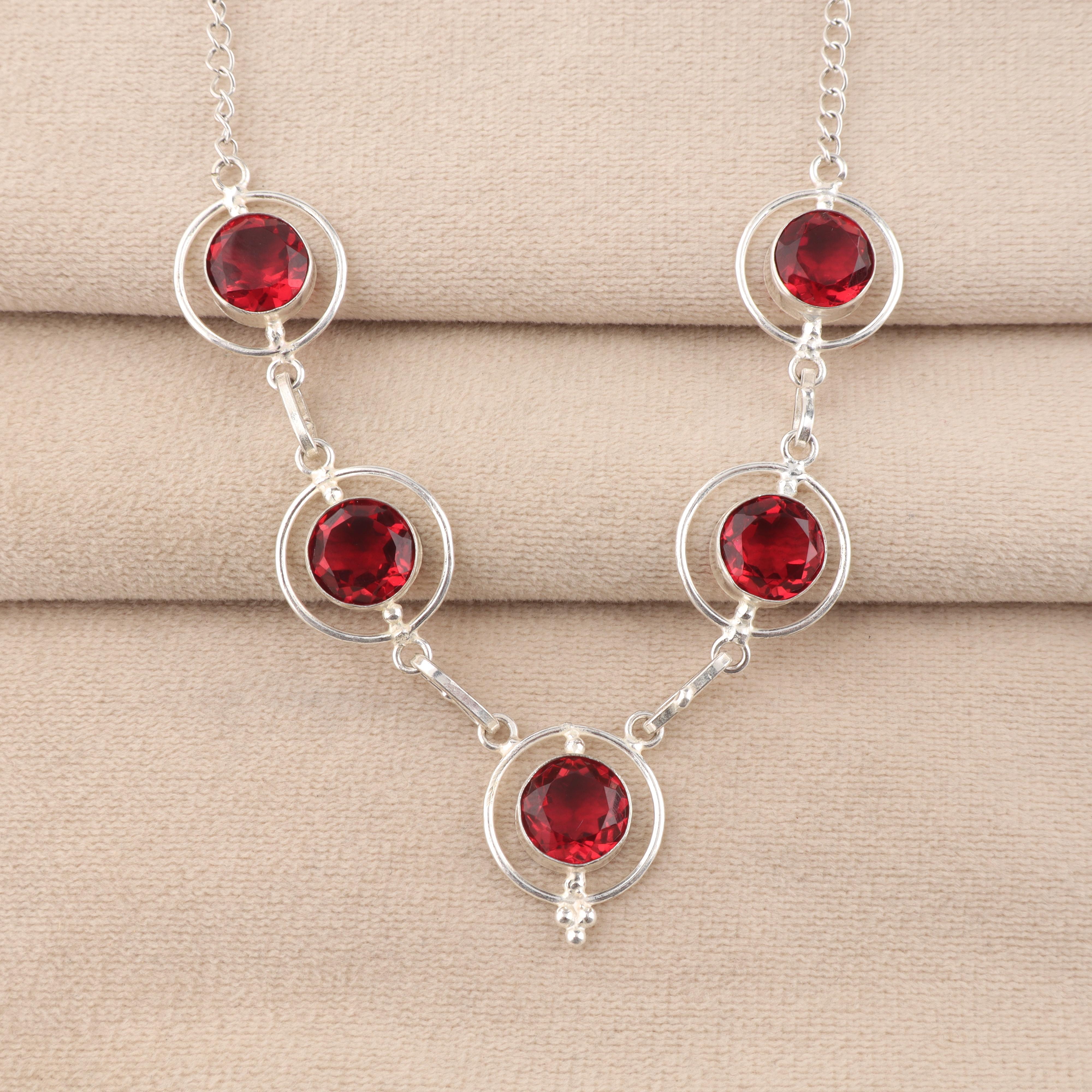 

Рожевий рубеліт дорогоцінний камінь срібне намисто, 925 стерлінгове срібло рубеліт ювелірні вироби, саморобне срібне намисто, жіночі ювелірні вироби RN-2-5