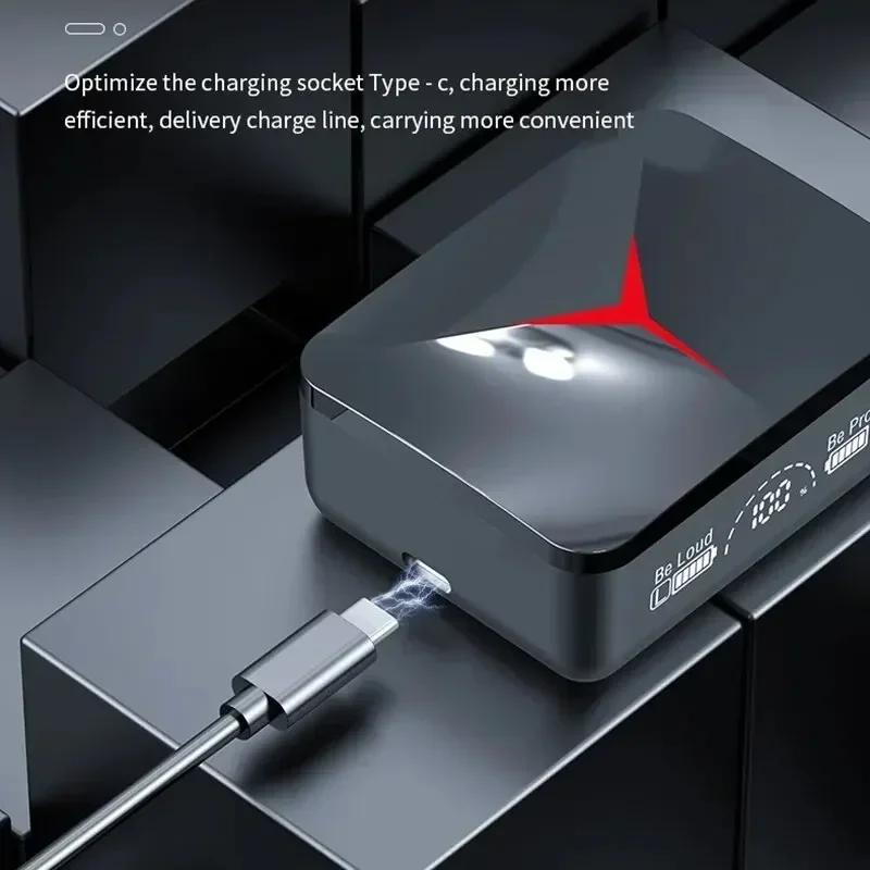 M90 TWS Touch Control Wireless Headphones, Bluetooth 5.3 Gaming Headsets with HIFI Stereo Sound Reduction and Built-in Mic.