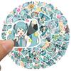 65 Stück Cartoon Süße Hatsune Miku Aufkleber Wasserdicht Vinyl für Laptop Gitarre Skateboard Gepäck Graffiti Aufkleber Kinder Party Geschenk