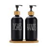 2 STuks 500ml Glazen Zeepdispenser Met Drukpomp Zeepdispenser Voor Reizen Of Huis Badkamer Aanrecht Accessoires