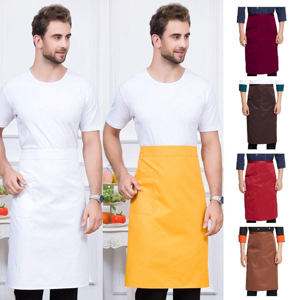 Unisex Waist Apron Black Short Half Waist Apron Fashion Short Apron  Chef