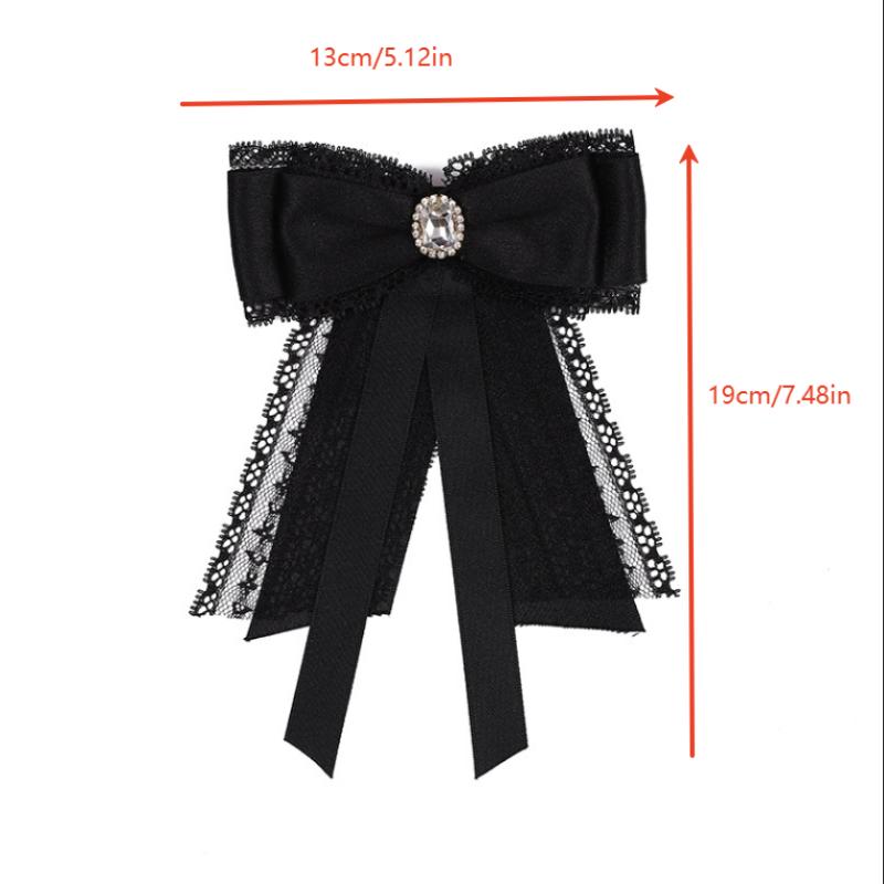 Vintage Elegantní Krajková Mašle Stuha Brož Vintage Kravata Korsáž Smuteční Brož Dámský Oblek Košile Límcové Spínací Špendlíky Oděvní Doplňky