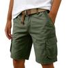 Men's Summer Multi-Pocket Cargo Shorts Men's Casual Fashion Solid Color Loose Cargo Shorts