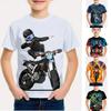 Sommer Kinderkleidung Motorrad Kinder T-Shirt 3D Druck Kurzarm Jungen Mädchen Lockere Oberteile Streetwear