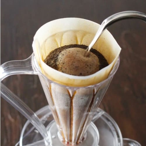 CAFEC DEEP 27 Flower Dripper FDD-27 for Single Cup Coffee (Clear Black, Dripper)