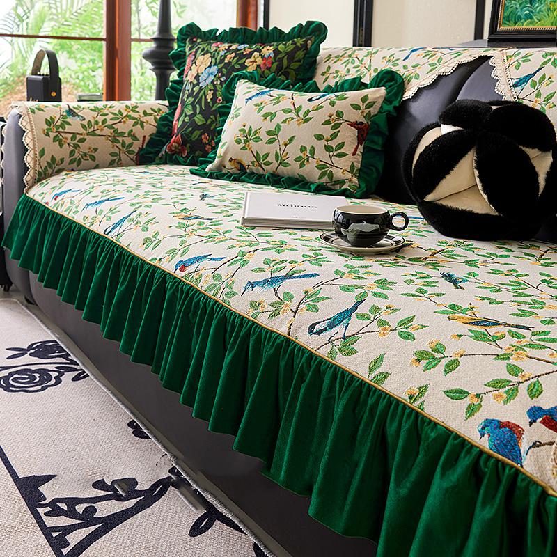 

Подушка для дивана из жаккардовой ткани, универсальный чехол для дивана Four Seasons, украшение для дома, нескользящий чехол из хлопка и льна в пасторальном стиле 50x60 hand towel