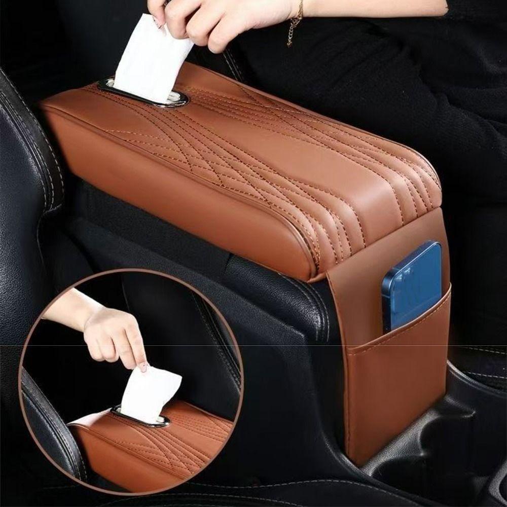 Elbow Support Car Armrest Cushion Tissue Box Arm Rest Protector  Middle Armrest