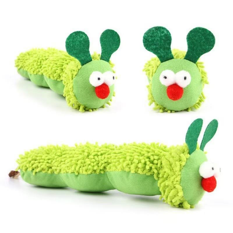 Cat Toy with Gall Caterpillar Stuffed Toy Scratch Bite Resistant Stuffed Catnip Soft Plush Material Molar Cleaning Kitten Toy