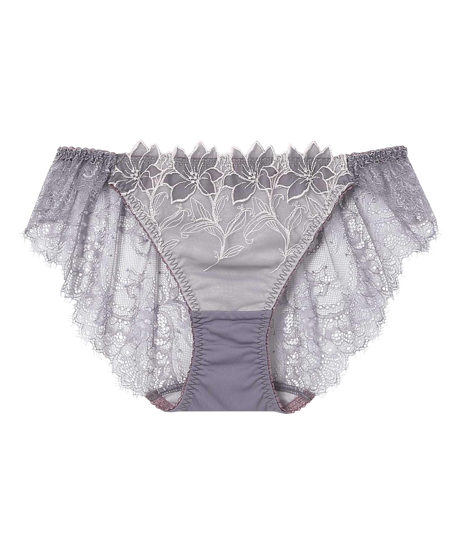 

Underarm Sleek Pair with Size L Amphi/Wacoal Glama-Rich Panties, BYJ684, PYJ284, Women s, GY,