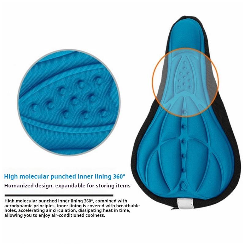 New Bicycle Saddle 3D Soft Cycling Seat Cover MTB Mountain Bike Thickened Sponge Pad Outdoor Breathable Cushion Bike Accessories