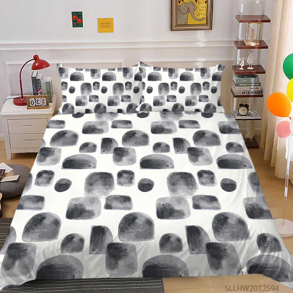 3D Graphic Bedding Colorful Pattern Duvet Cover and Pillowcase 2 or 3 Pieces of Microfiber Fabric with Zipper Washable Super Soft Home Decoration