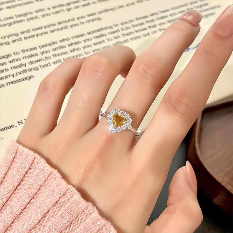Natural Gemstone S925 Silver Ring, Twisted Arm Design, Women's Adjustable Fashion Jewelry
