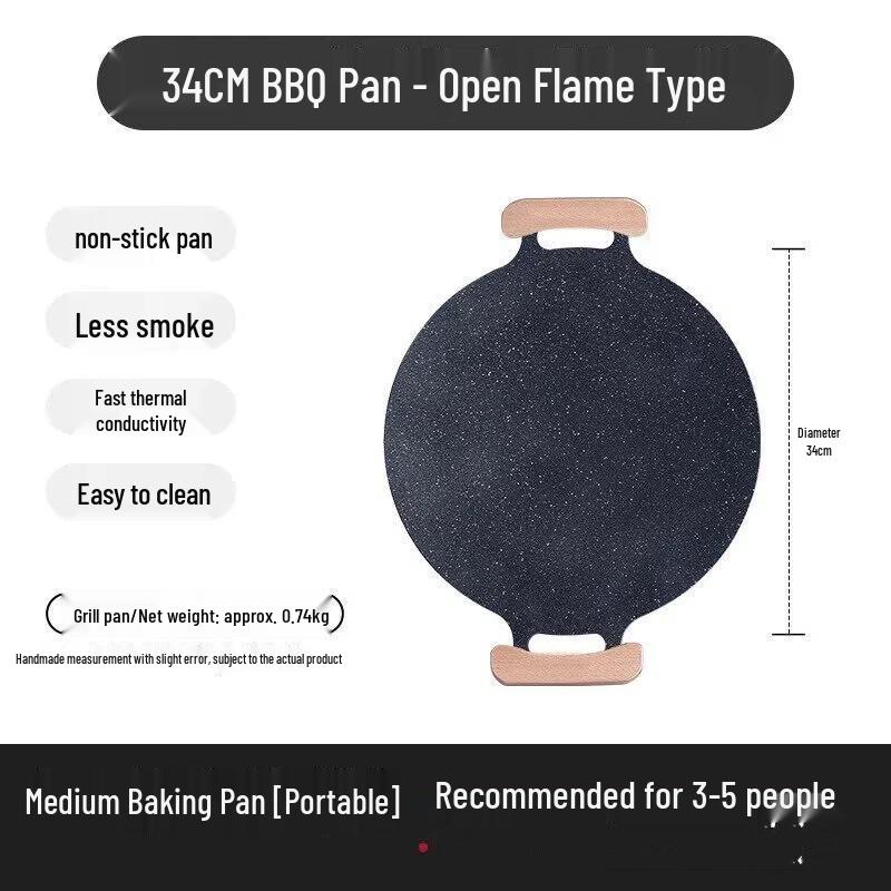 OEING Maifan Stone Non-Stick BBQ Grill Pan