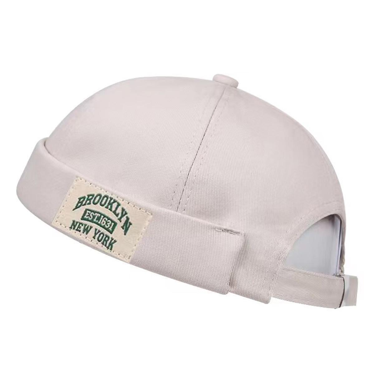 

1631 BROOKLYN Label of Cloth Brimless Skullies Cap Кепка зі шкірою дині Хіп-хоп Вінтажні кепки Капелюх-біні Чоловіча портативна докерська шапка