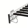 9-Rod Slide-Out Pants Rack – Heavy Duty Wardrobe Organizer with Anti-Slip Flocking – Black/Silver