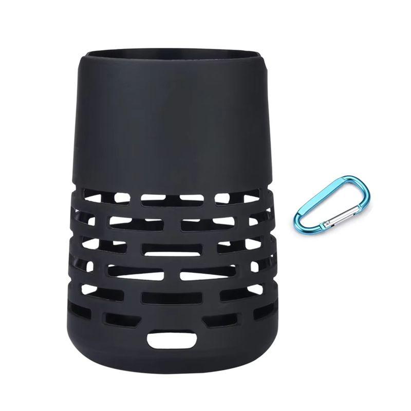 ABNR Portable Speaker Carrying Travel Case Anti-Slip Speaker Protective Cover With Carabiner For Bose Soundlinkrevolve+