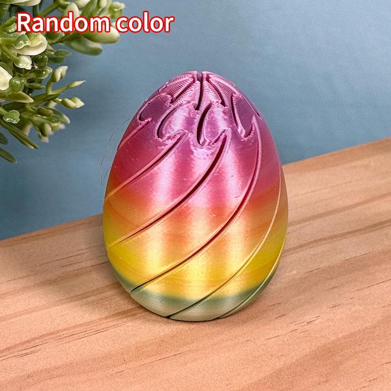 

3D Printed Easter Egg Toys Fun Slippery Egg Shaped Fingertip Toys Stress Relieving Small Objects Colorful Exquisite Puzzle Toys (As shown-32117)-