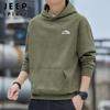 JEEP SPIRIT Men's Spring Loose Hooded Sweatshirt