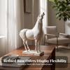 Horse Figurine with Base Rustic Decor Distressed for Living Room