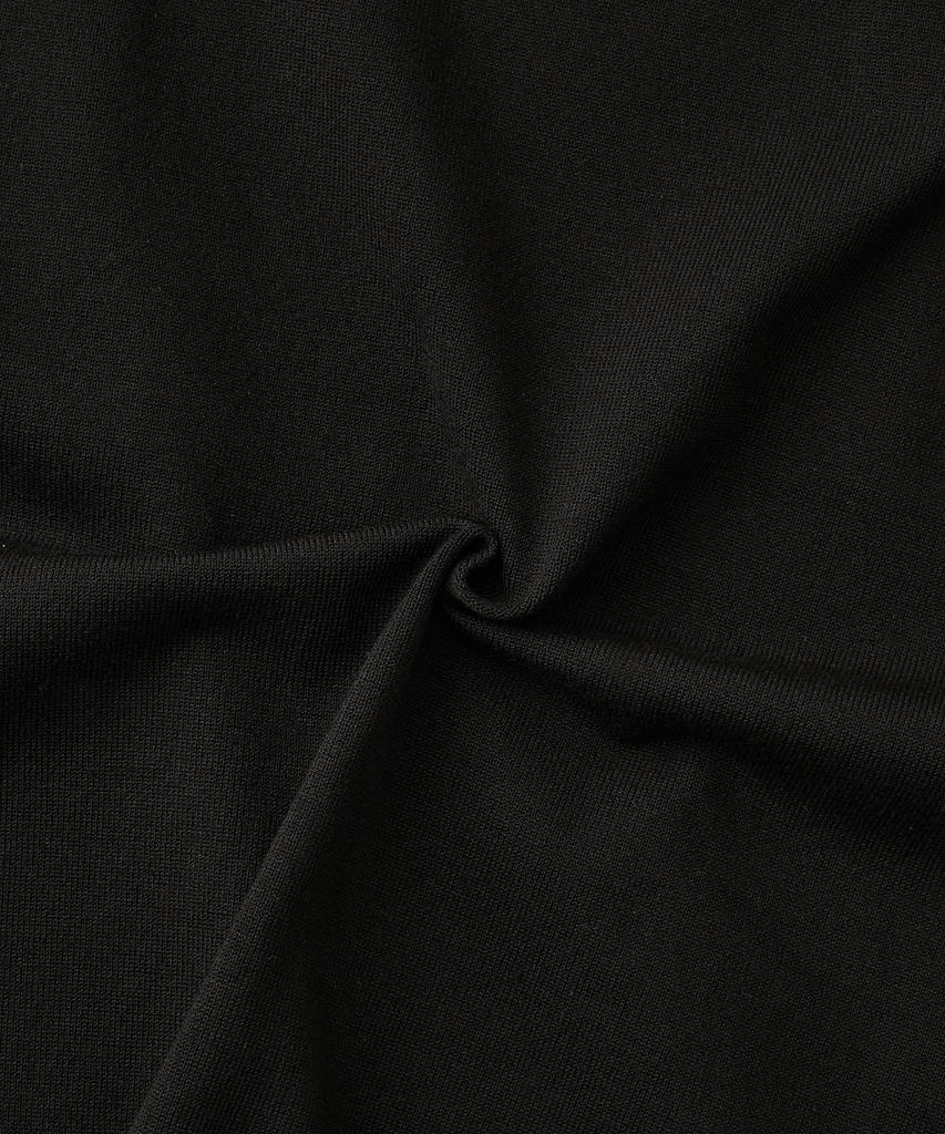 OUTSTANDING Mighty Tiger Knit Collar Shirt_Black