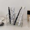 Creative Stainless Steel Toothbrush Holder Black Wall Mounted Electric Toothbrush Rack Toothpaste Storage Space-Saving Accessory