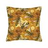 Pillow Cover Bee Pattern Honeycomb Kawaii Pillow Case For Sofa Couch Bed Living Room Pillowcases