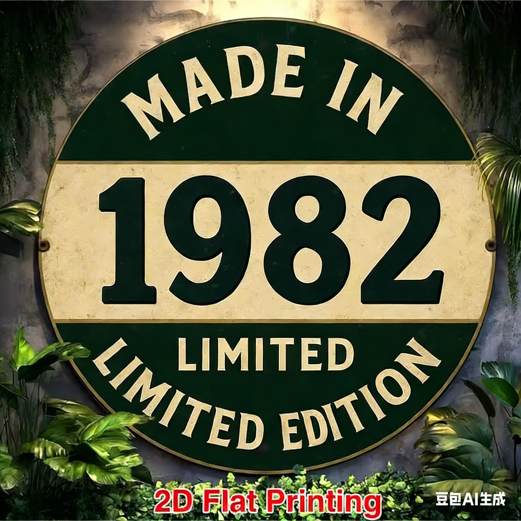 Made in D Flat Printing Round Metal Sign Limited Edition Vintage Wall Decor for Bar Cafe Home 20x20cm(8x8inch)