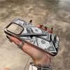 Money Pattern Electroplated Frame Clear Phone Case For iPhone 17 Pro Max 16 15 14 13 12 11 Pro 16 Plus 17 Air Shockproof Cover