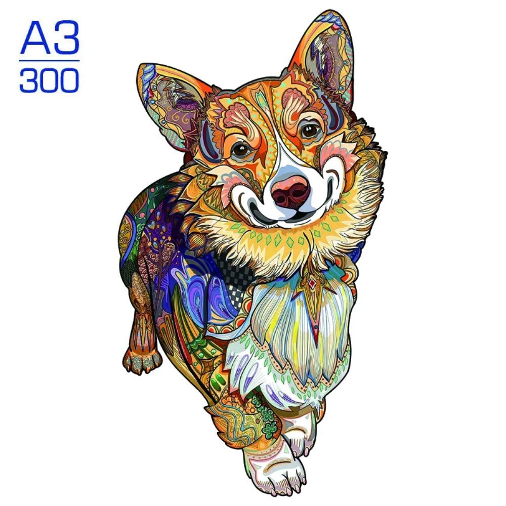 Wooden Puzzle Adult Kids Jigsaw Puzzles Puppy Dog 3D Animal Puzzles Boutique Gift Box Packaging Children Christmas Gifts Toys
