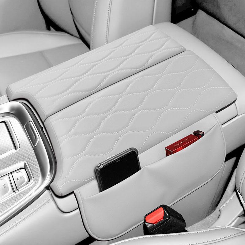 Armrest Box Pad with Central Console Storage Organizer - Universal Fit, All-Season