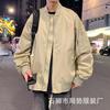 Mens Lightweight Bomber Jacket Casual Streetwear Windproof Oversized Fit