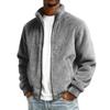 Men's Winter Solid Color Zipper Jacket Men's Casual Fashion Cardigan