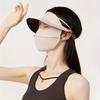 Sommer Gesichtsmaske mit Schirm, Atmungsaktive Vollgesichtsmaske für Radfahren Strand, Verstellbare Ohrschlaufen UV Sonnenschutzmaske, Outdoor
