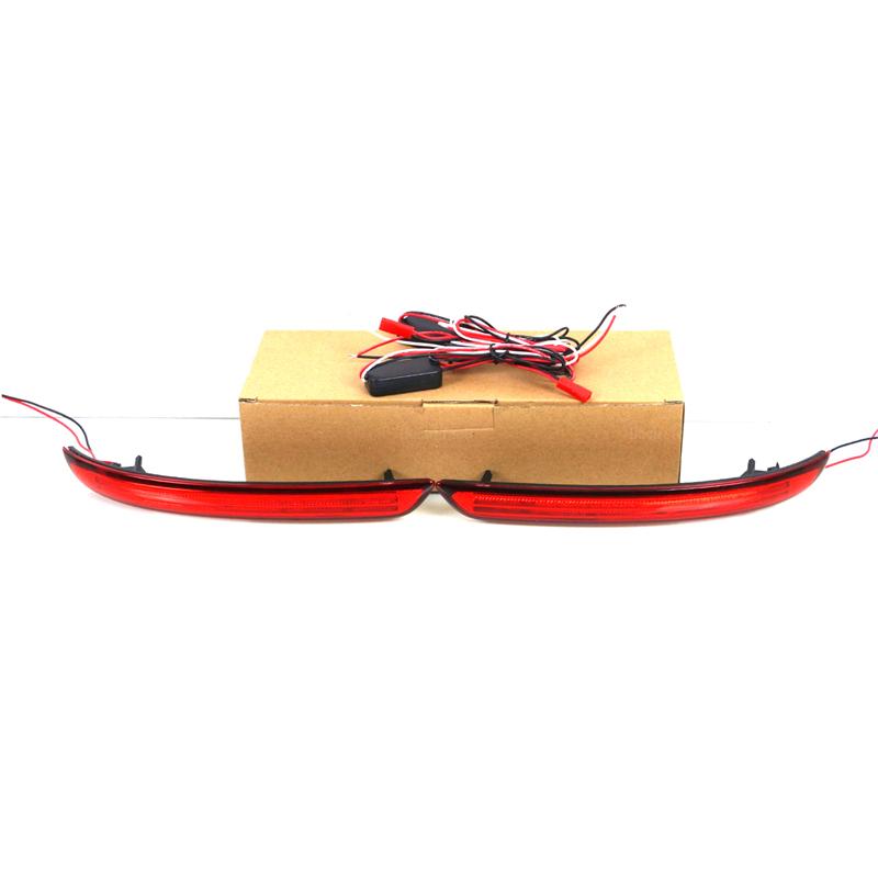 1Pair LED Reflector Lamp Rear Fog Lamp Rear Bumper Light Brake Light for Toyota Kijang Innova 2015 2016 2017