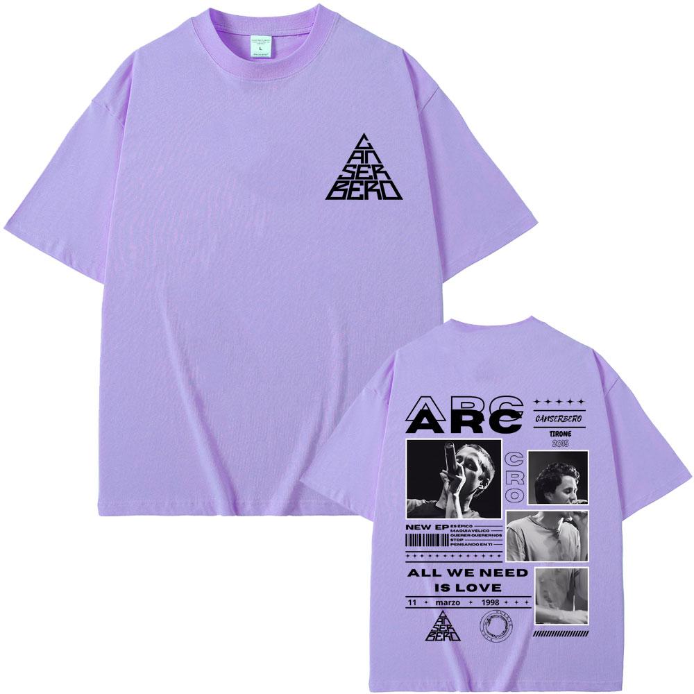 Hot Sale Rapper Canserbero All We Need Is Love Graphics T-Shirt Muerte Vida T-shirts Men Women Hip Hop Fashion Oversized T Shirt